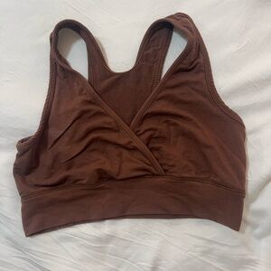 Kindred Bravely French Terry Racerback Nursing & Sleep Bra – Brown – Small